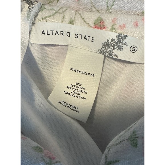 Altar'd State Jodee White/Pink Floral Maxi Tiered Dress Easter Fairy  Sz S - Picture 15 of 16
